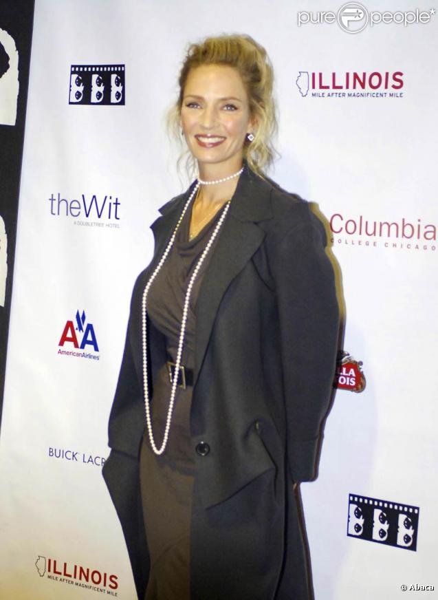 Uma Thurman au Festival du Film de Chicago, le 8 octobre 2009