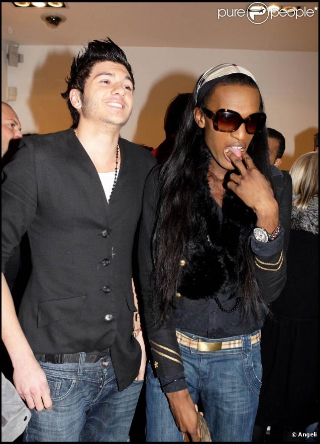 Bruno et FX, à l'occasion des 32 ans de la marque de haute-fourrure Sam-Rone, au Sam-Rone's Space, à Paris, le 14 octobre 2009 !