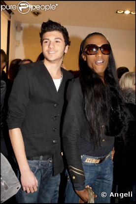 Bruno et FX, à l'occasion des 32 ans de la marque de haute-fourrure Sam-Rone, au Sam-Rone's Space, à Paris, le 14 octobre 2009 !