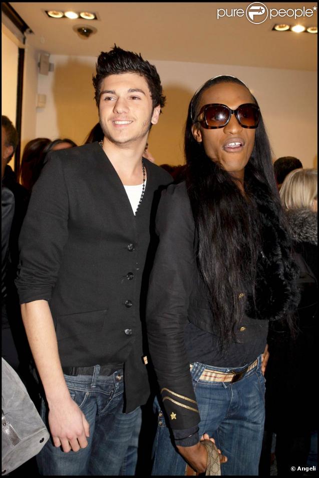 Bruno et FX, à l'occasion des 32 ans de la marque de haute-fourrure Sam-Rone, au Sam-Rone's Space, à Paris, le 14 octobre 2009 !