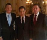 Lance Armstrong et Nicolas Sarkozy à l'Elysée, à Paris, le 14 octobre 2009 !