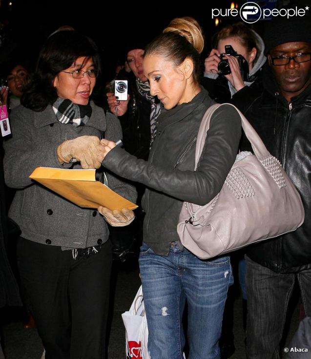 Sarah Jessica Parker arrive sur le tournage de 