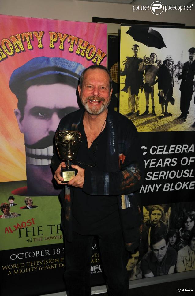 Les Monty Python (photo : Terry Gilliam) ont fêté leurs quarante ans de burlesque avec un Bafta spécial lors de la projection d'un documentaire qui leur est consacré, le 15 octobre à New York