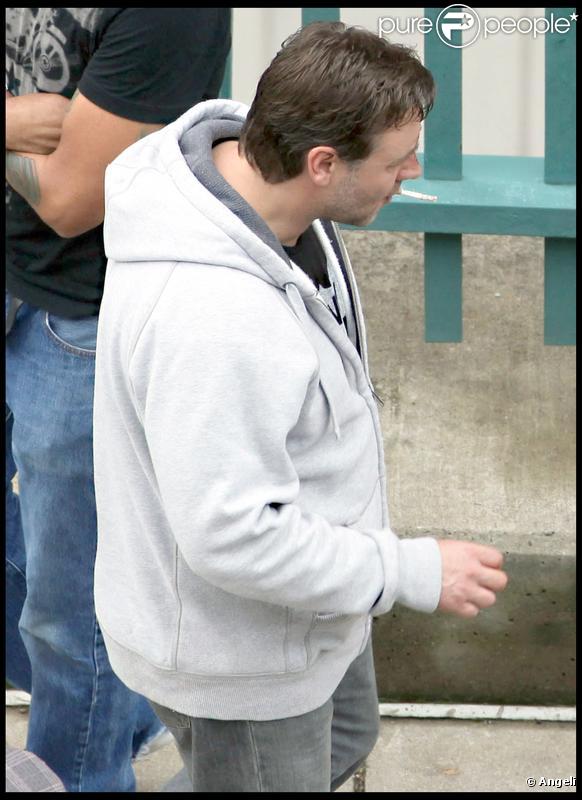 Russell Crowe sur le tournage de The Next Three Days à Pittsburgh le 9 octobre 2009