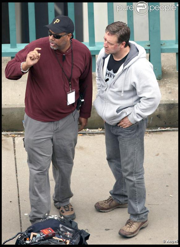 Russell Crowe sur le tournage de The Next Three Days à Pittsburgh le 9 octobre 2009