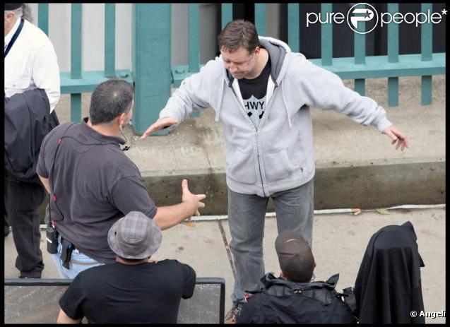 Russell Crowe sur le tournage de The Next Three Days à Pittsburgh le 9 octobre 2009