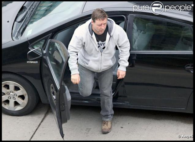 Russell Crowe sur le tournage de The Next Three Days à Pittsburgh le 9 octobre 2009