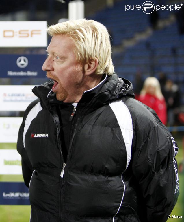 Boris Becker lors d'un match de foot de charité à Mannheim en Allemagne le 20 octobre 2009