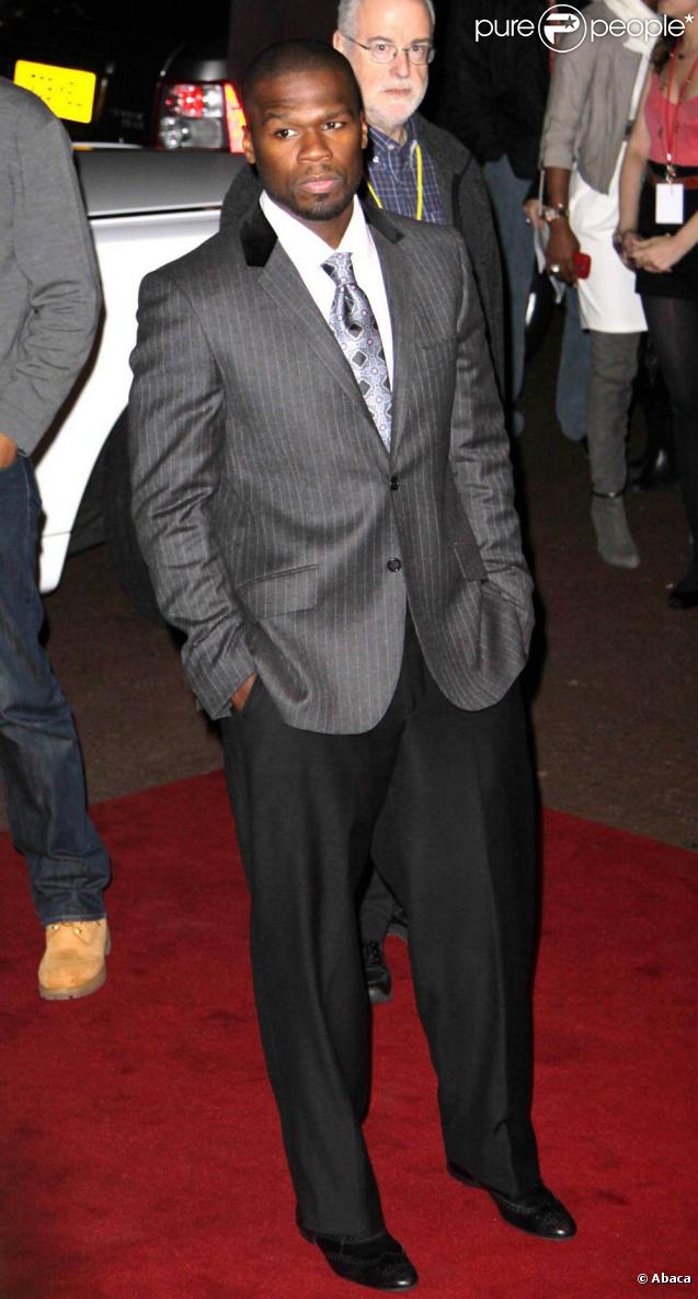 50 Cent lors de l'avant-première mondiale de Dead Man Running à L'Odeon Western à Londres le 22 octobre 2009