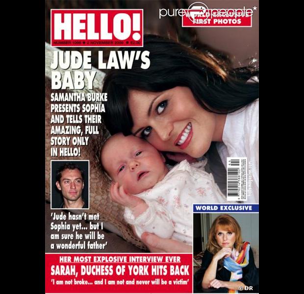 Samantha Burke et Sophia en couverture de Hello