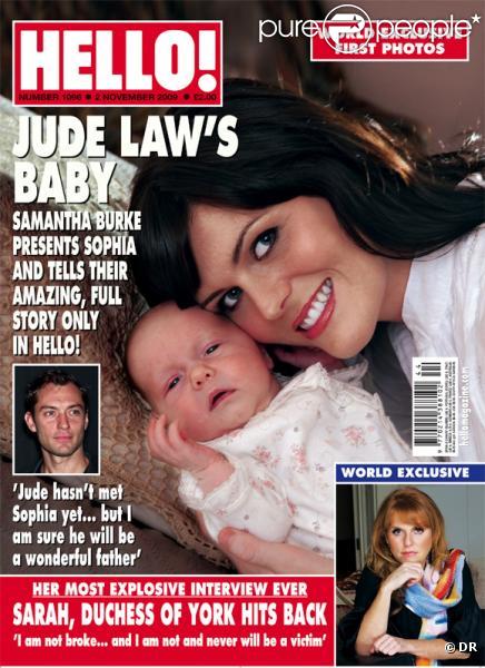Samantha Burke et Sophia en couverture de Hello