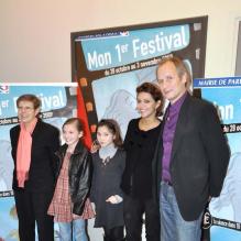 Hippolyte Girardot et Emma de Caunes, la marraine de Mon premier festival de cinéma qui s'est ouvert le 28 octobre 2009 à Paris
