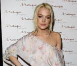 Lindsay Lohan portait une robe Emanuel Ungaro de la collection Pré-Spring 2010 lors de l'ouverture de l'hôtel Kerzner Magazan Beach Resort à Casablanca. 31/10/09