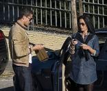 Cristiano Ronaldo et une inconnue se donnent un rendez-vous secret devant la villa du footballeur. Octobre 2009
