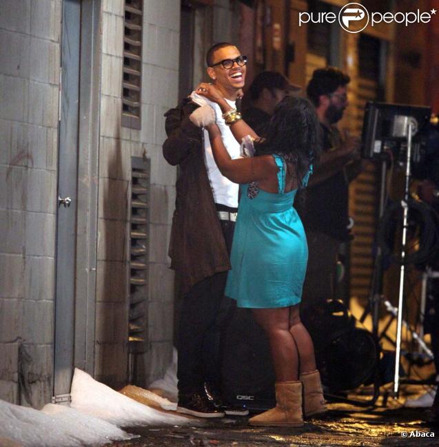 Chris Brown sur le tournage de son nouveau clip en octobre 2009 à Los Angeles.