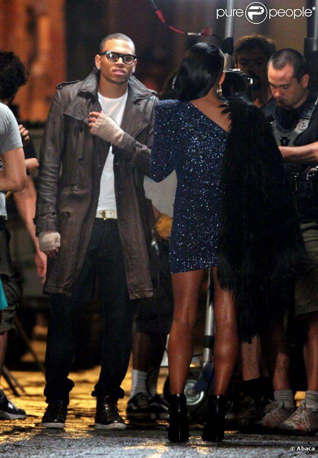 Chris Brown sur le tournage de son nouveau clip en octobre 2009 à Los Angeles.