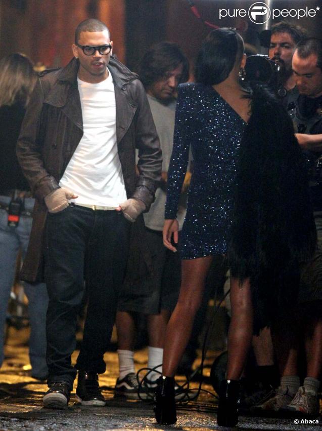 Chris Brown sur le tournage de son nouveau clip en octobre 2009 à Los Angeles.
