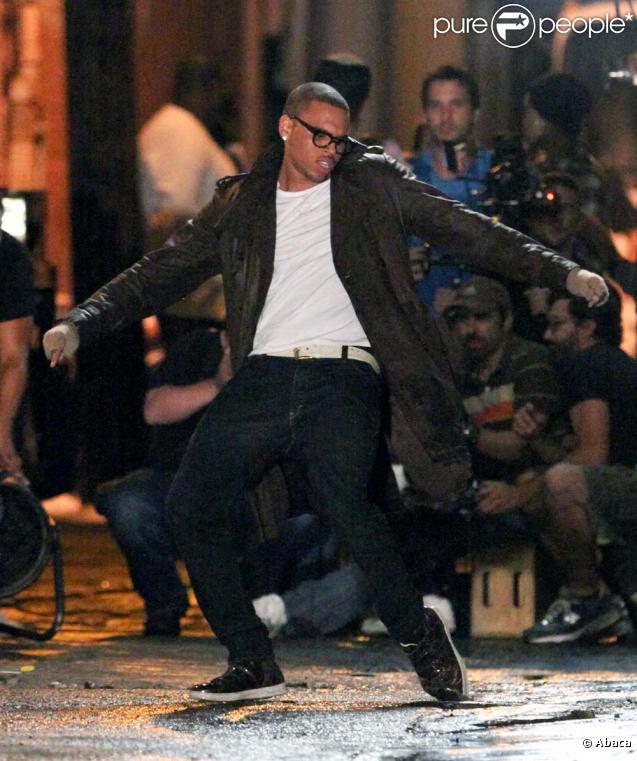 Chris Brown sur le tournage de son nouveau clip en octobre 2009 à Los Angeles.