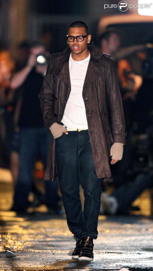 Chris Brown sur le tournage de son nouveau clip en octobre 2009 à Los Angeles.