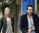 Kate Moss et son chéri Jamie Hince vont déjeuner à Notting Hill le 5 novembre 2009. Jamie a le bras dans une attelle.  