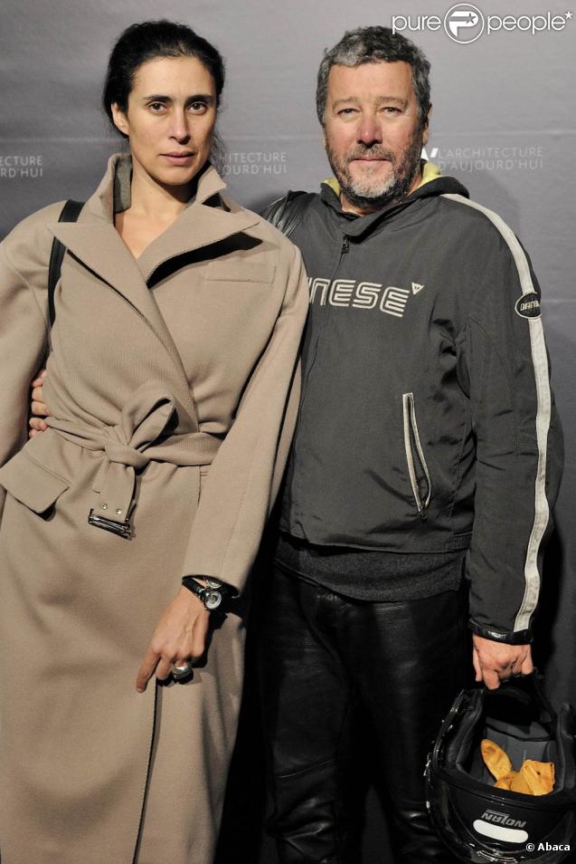 Soirée en l'honneur de la renaissance de la revue L'Architecture d'Aujourd'hui, le 5 novembre 2009 au Grand Palais : Philippe Starck et sa femme Jasmine 
