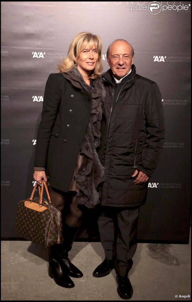 Soirée pour la réédition de la revue L'Architecture d'Aujourd'hui, le 5 novembre 2009 au Grand Palais : Jacques Séguéla et sa femme 