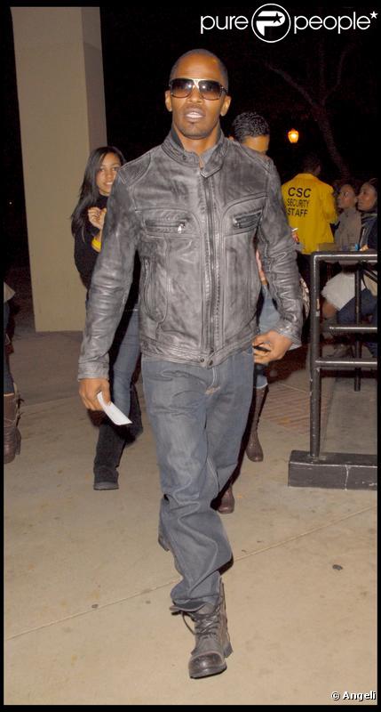 Jamie Foxx arrive au concert de Jay-Z à Los Angeles le 8 novembre 2009