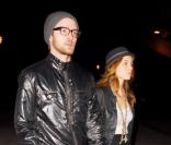 Justin Timberlake et Jessica Biel arrivent au concert de Jay-Z à Los Angeles le 8 novembre 2009