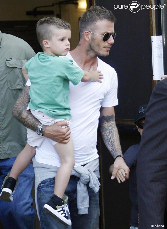 David Beckham et le petit Cruz