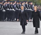 Nicolas Sarkozy et Angela Merkel 11 novembre 2009 à l'Arc de Triomphe (Paris)