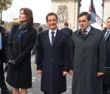 Carla Bruni, Nicolas Sarkozy et François Fillon  