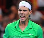 Rafael Nadal, en mode Hulk lors de son premier match au Masters BNP Paribas, en novembre 2009