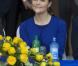 La princesse Victoria de Suède, en visite au Kenya, a procédé le mercredi 11 novembre 2009 à l'inauguration des nouveaux locaux de l'Export Council, à Nairobi, vêtue d'un élégant ensemble bleu saphir