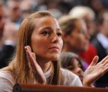 Sous les yeux de sa compagne Jelena Ristic, Novak Djokovic s'est imposé dans le Masters 1000 BNP Paribas, à Paris-Bercy, le 15 novembre 2009