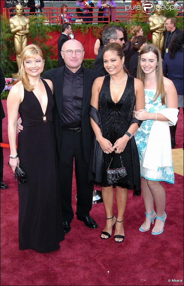 Joely Collins, Phil Collins, son ex-femme Orianne et sa fille Hilary. 