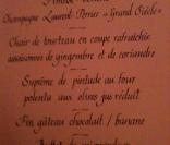 Le menu 2009 du Bal des débutantes 