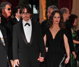 Vanessa Paradis et Johnny Depp à la cérémonie des Oscars 2008
