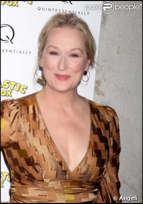 À 60 ans, Meryl Streep est superbe. Ici lors de l'avant-première de  Fantastic Mr. Fox  le 10 novembre 2009.