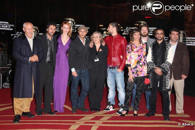Audrey Marnay et l'équipe du film The Man who sold the world au Festival du film de Marrakech le 6/12/09