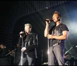 David et Johnny Hallyday en concert