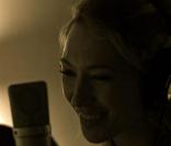David Hallyday et sa soeur Laura Smet en studio, le 30 décembre 2009, pour enregister On se fait peur !