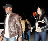 Djimon Hounsou et Kimora Lee à la sortie d'un restaurant de Los Angeles le 6 janvier 2010.