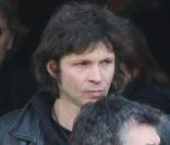 Bertrand Cantat, lors de l'enterrement d'Alain Bashung, le 20 mars 2009.