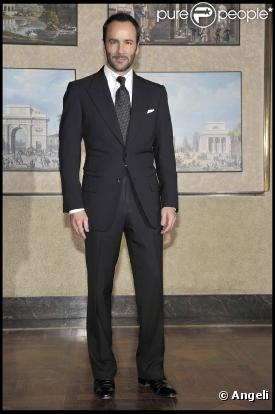 Le créateur et styliste Tom Ford, honoré à Milan le 11 janvier 2010