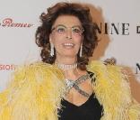 La légendaire Sophia Loren, à l'occasion de l'avant-première italienne de la comédie musicale  Nine , à Rome, le 13 janvier 2010.
