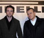 Louis-Marie et Jean-Charles de Castelbajac lors de la soirée du Calendrier Pirelli au Palais de Tokyo à Paris le 14 janvier 2010