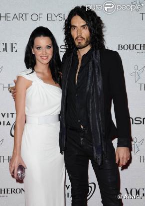 Katy Perry et Russell Brand lors de la soirée The Art of Elysium's le 16 janvier 2010