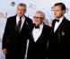 Robert de Niro, Martin Scorsese et Leonardo DiCaprio lors de la 67e cérémonie des Golden Globes à Los Angeles le 17 janvier 2010 