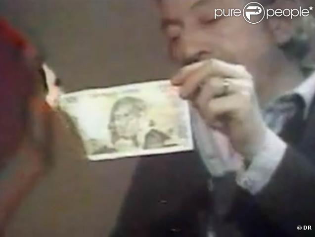 Quand Serge Gainsbourg brûlait un billet de 500 francs...