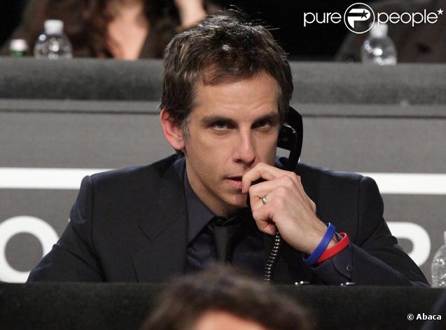 Ben Stiller à Los Angeles pendant le Téléthon pour Haïti organisé le 22 janvier par George Clooney et Wyclef Jean.